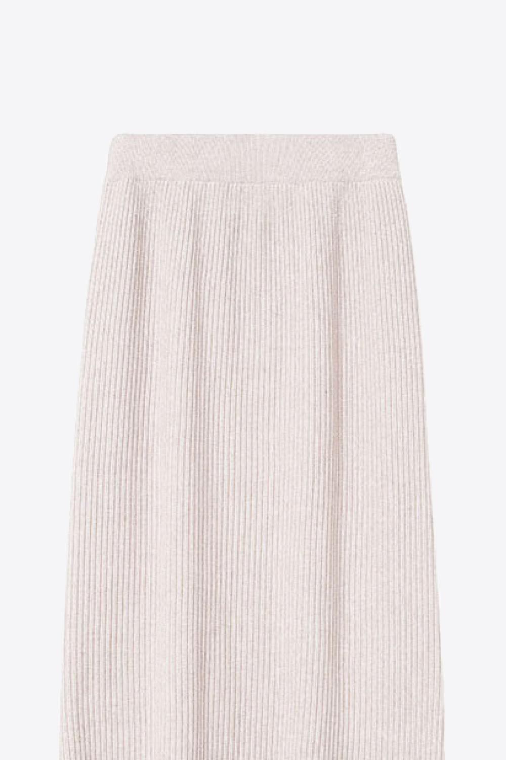 Lace Trim Rib-Knit Skirt