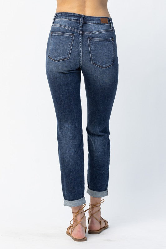 THE JUDY BLUE CUFFED JEANS