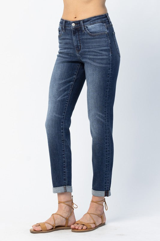 THE JUDY BLUE CUFFED JEANS