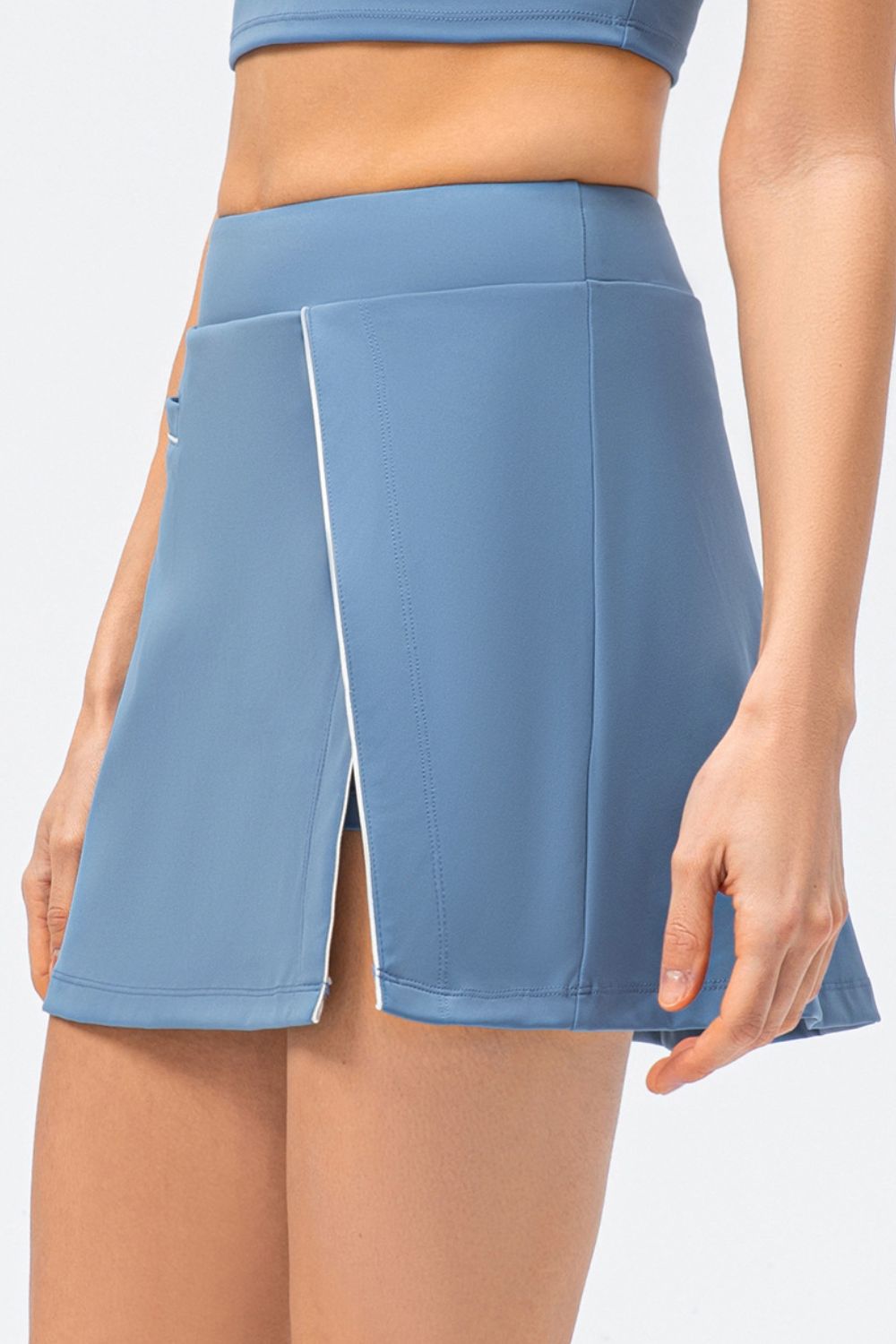 Contrast Stitching Wrap Athletic Skort