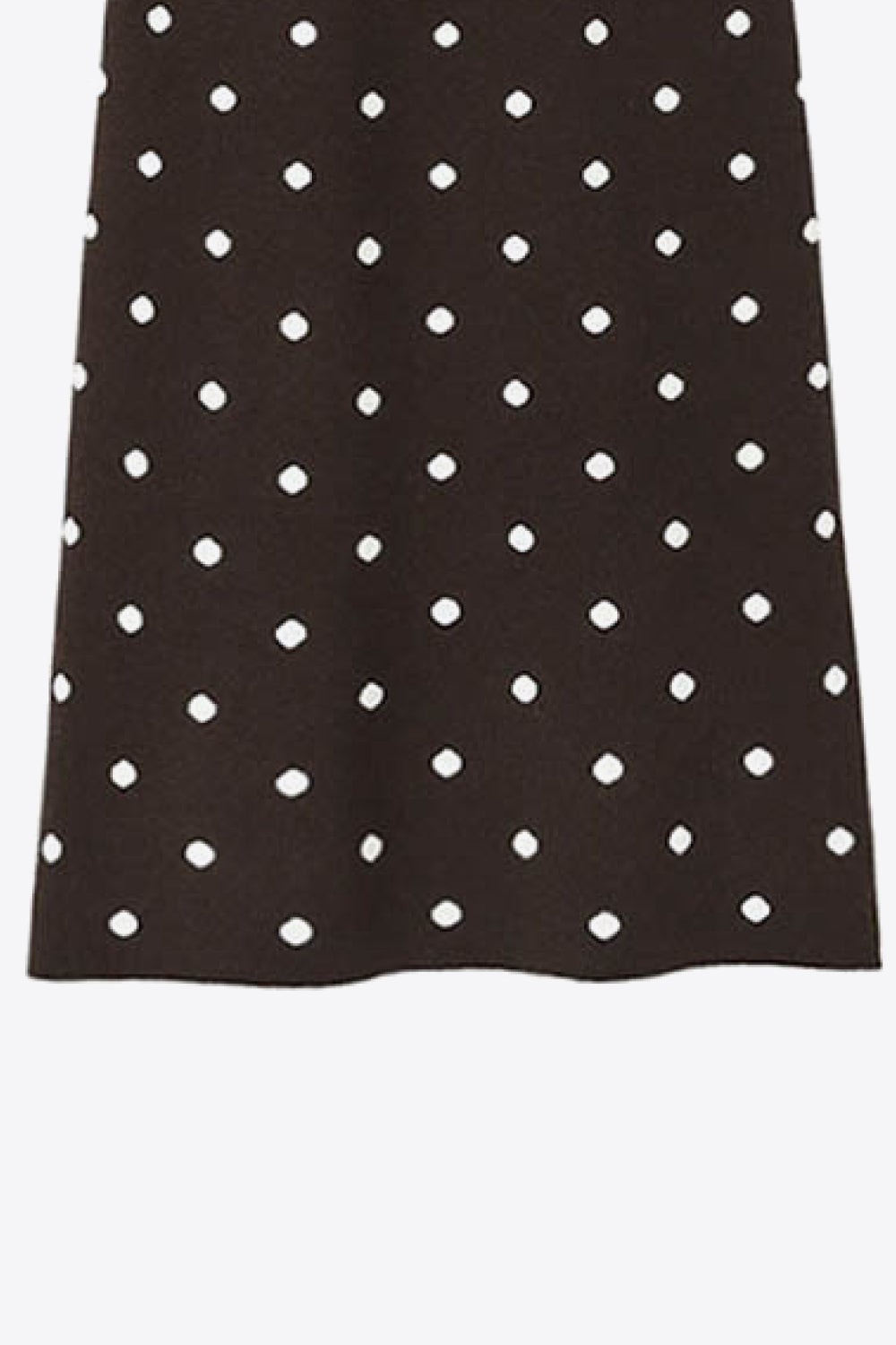 Polka Dot Knit Midi Skirt